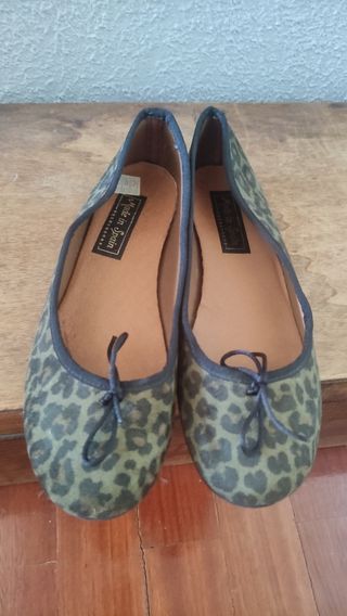 Manoletinas de leopardo - talla 37.