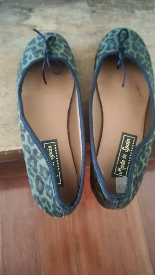Manoletinas de leopardo - talla 37.