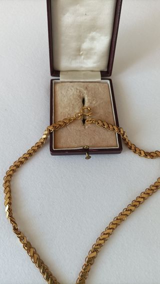 Cadena reloj años 40 chapada oro