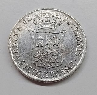 Moneda 40 Céntimos Escudo 1868