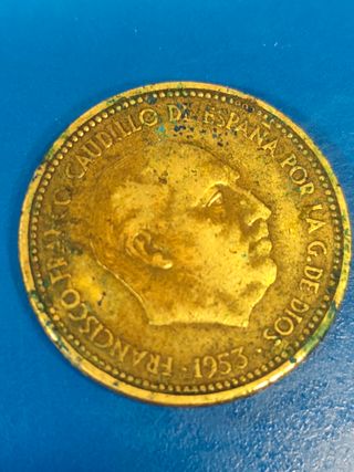 Moneda antigua 2,50 pts. de 1953