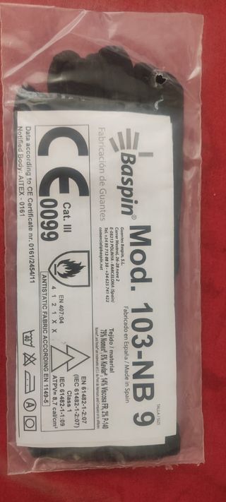 Guantes Baspin 103-NB Talla 10
