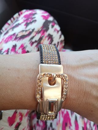 Pulsera dorada circonitas - Elegante