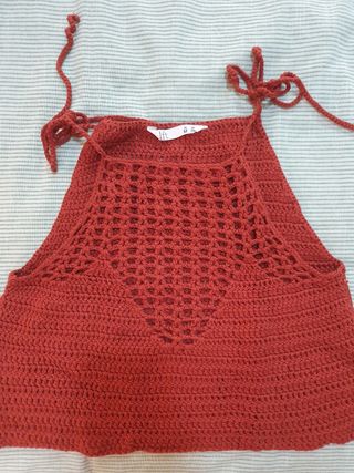 Top crochet rojo - Talla M