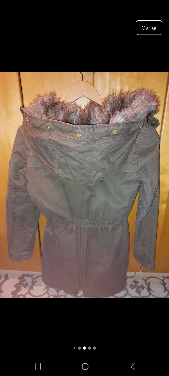 Parka militar verde oliva con forro