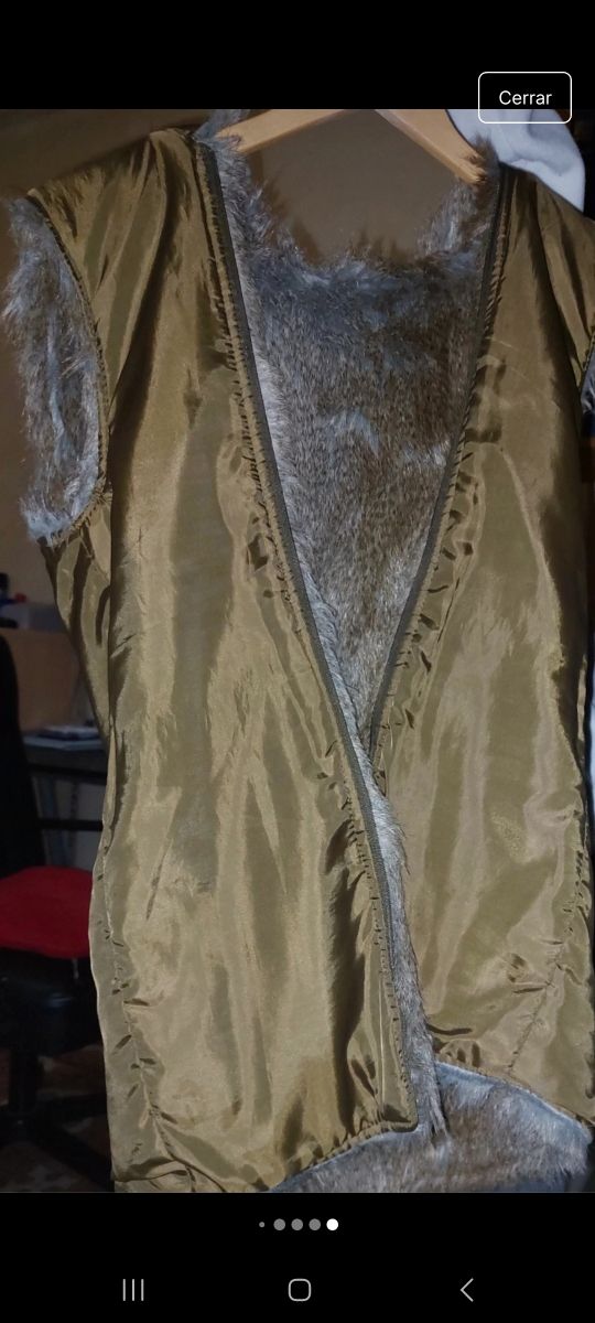 Parka militar verde oliva con forro