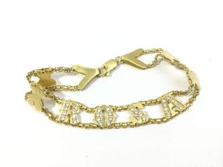pulsera oro 18k con circonita