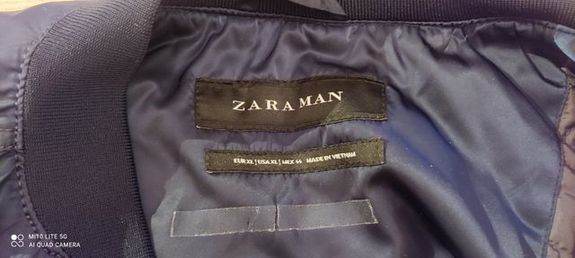 Cazadora ZARA MAN bomber azul marino XL