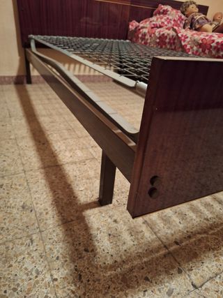 Somier individual madera marrón