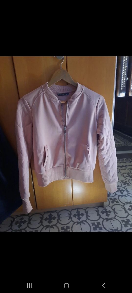 Chaqueta bomber rosa