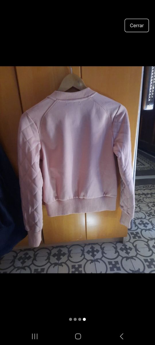 Chaqueta bomber rosa
