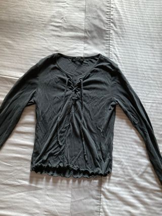Top Bershka gris - Talla S