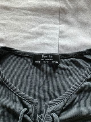 Top Bershka gris - Talla S