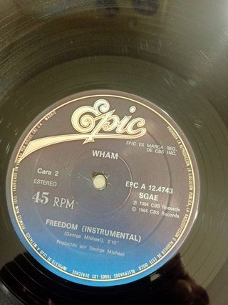 Wham! Freedom - Maxi single vinilo