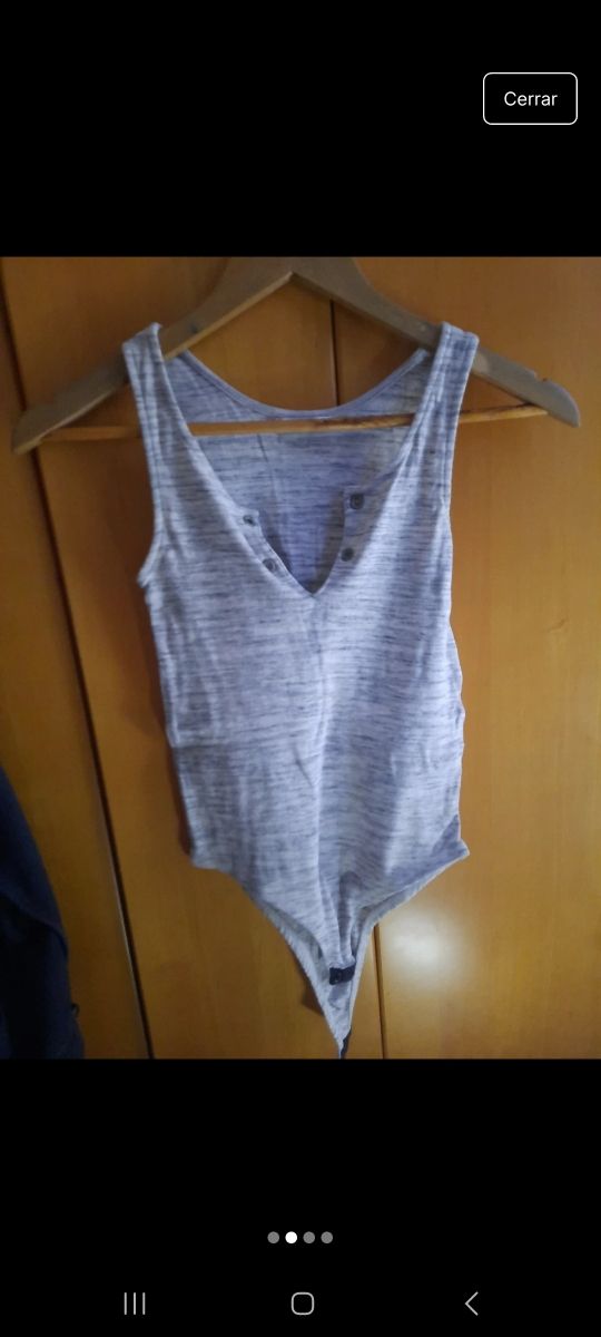 Body gris sin mangas