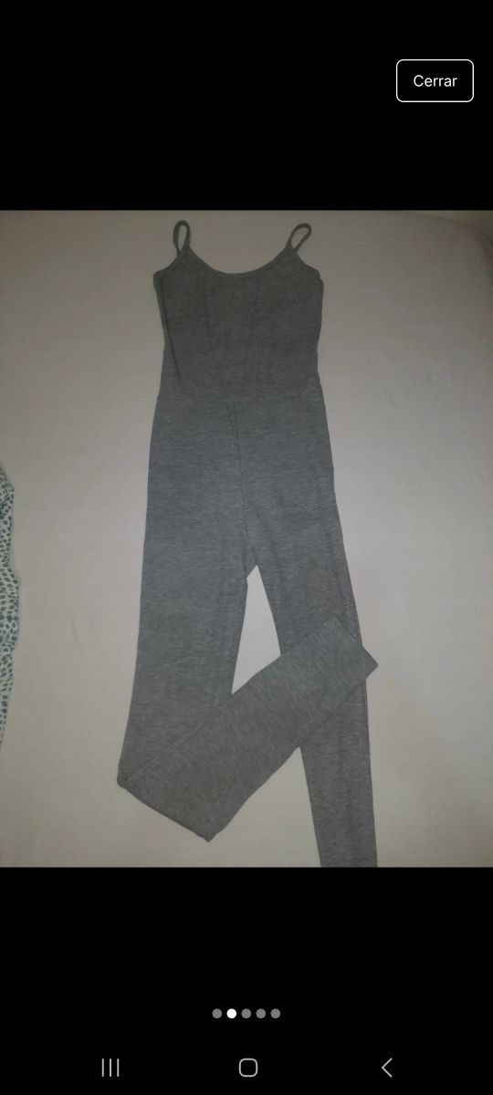 Mono largo gris mujer de tirantes