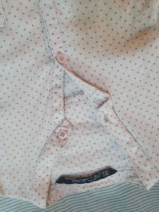 Blusa beige lunares - Talla S