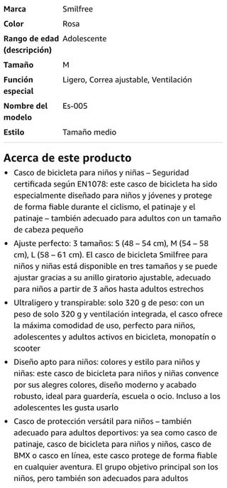 NUEVO!.. Casco bici niña 8-14 años rosa