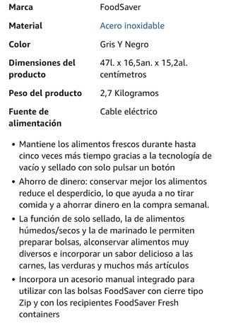 FoodSaver Envasadora al vacío