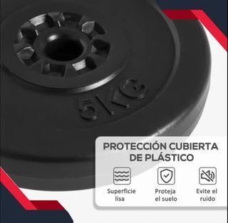 Discos peso 2x5kg + 2x10kg - HOMCOM