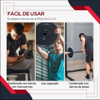 Discos peso 2x5kg + 2x10kg - HOMCOM