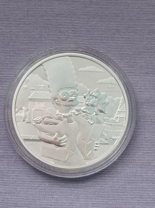 Moneda Plata Simpsons Marge & Maggie 2021