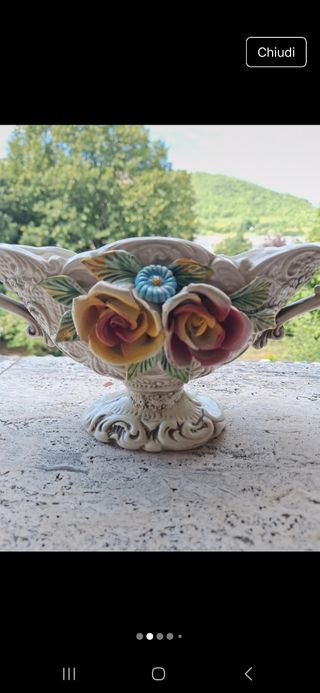 Vaso Ceramica Vintage Dipinto a mano