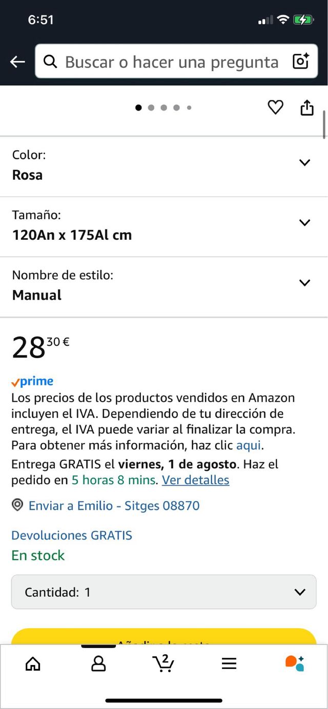 Estor Blindecor rosa 120x175cm