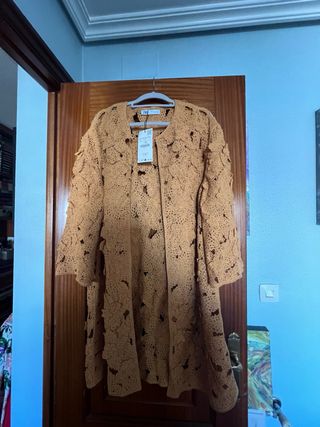 Chaqueta abierta  Zara macramé