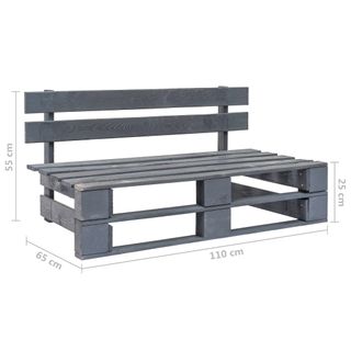 Pouf da giardino vidaXL realizzato con pallet in legno di pino 