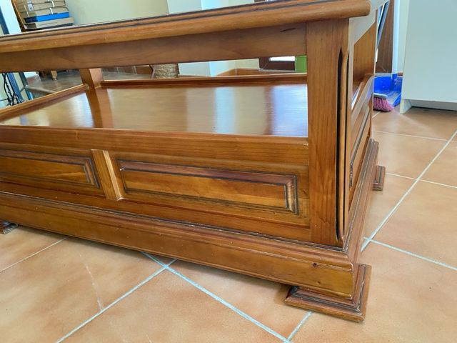 Mesa centro madera - 2 cajones