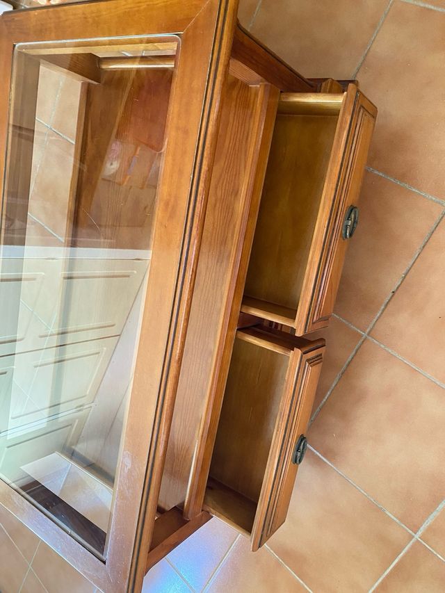 Mesa centro madera - 2 cajones