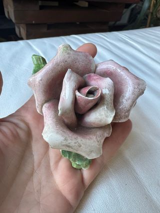 Rosa ceramica vintage Bassano