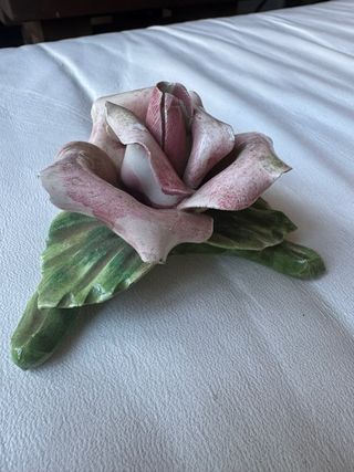 Rosa ceramica vintage Bassano