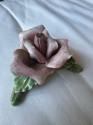 Rosa ceramica vintage Bassano