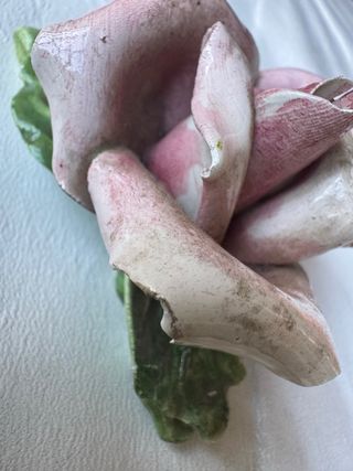 Rosa ceramica vintage Bassano