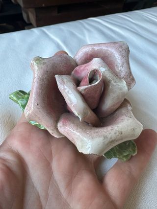 Rosa ceramica vintage Bassano