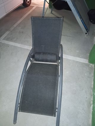 Hamaca jardín negra metal