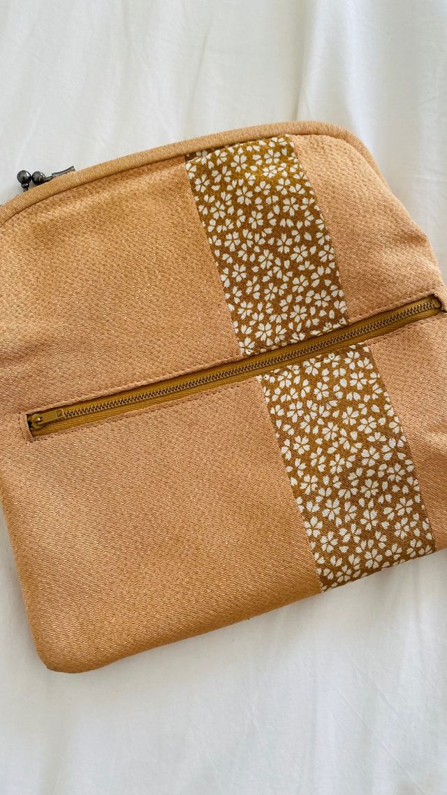 Neceser vintage marrón beige