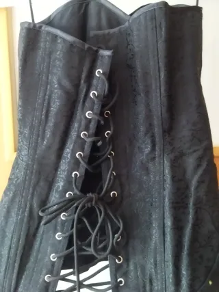 Corset negro y verde - Talla única