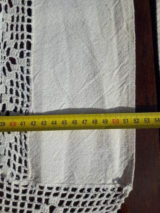 Cortinas 52 x 126 hilo blanco con puntilla