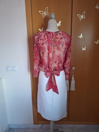 Conjunto vintage y2k blusa  y falda