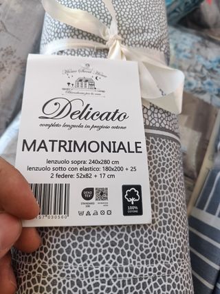 Lenzuola matrimoniali Cotone percalle Delicato