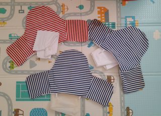 3 Fundas a rayas y cojines para trona bebé