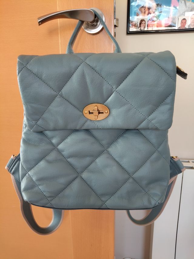 Mochila acolchada azul - Bolso bandolera