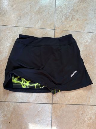 Falda Fila Mujer Tenis - Negra/Amarilla