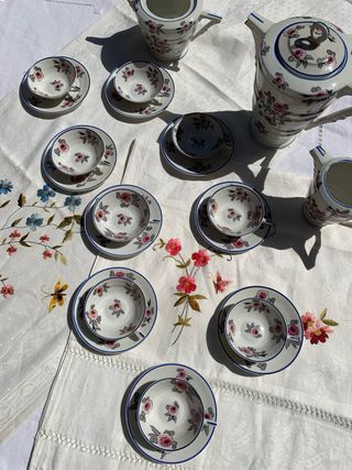 Juego café Art Déco porcelana Limoges