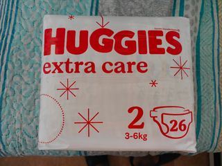 2 Pquetes de Pañales Huggies Extra Care Talla 2