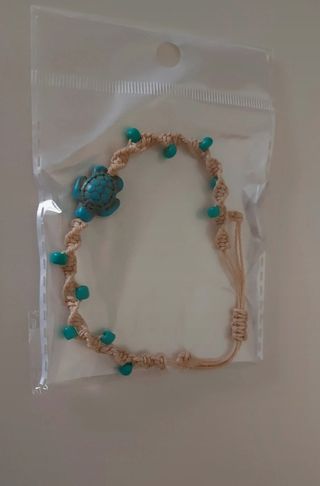 Pulsera Tortuga | Beige y Turquesa