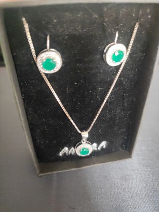 Conjunto ANTARA plata azul verde y rojo